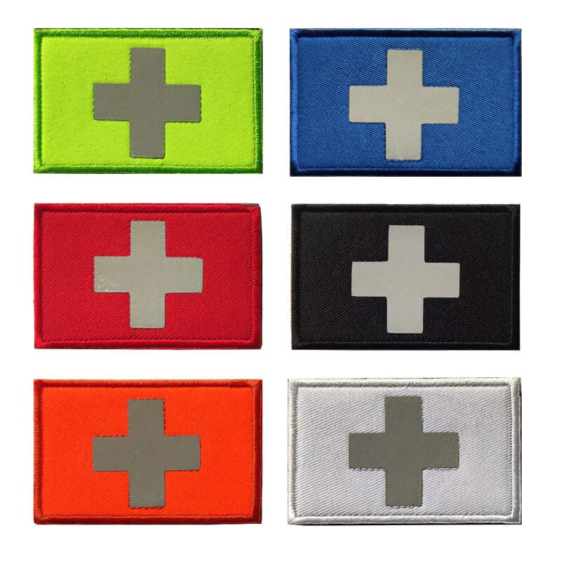 Patch Médico Refletivo Velcro Tático Airsoft Paintball — D-rex Hobby